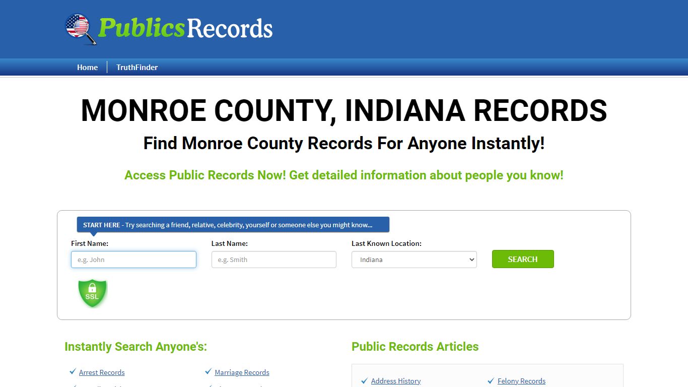 Find Monroe County, Indiana Records!