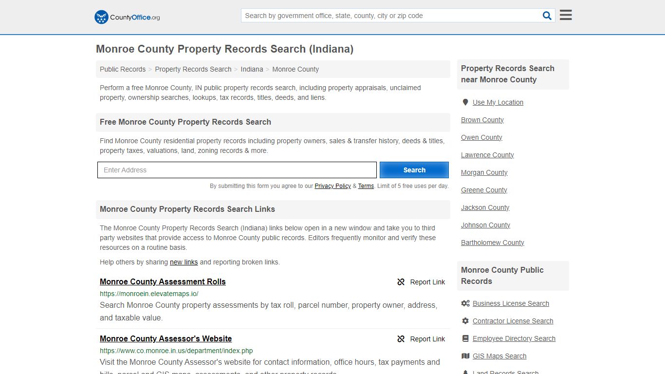 Monroe County Property Records Search (Indiana) - County Office